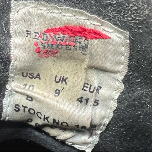 Red Wing Boots Men's Size 10 Black Leather Combat Boot. Lace Front and Side Zip - Picture 13 of 16